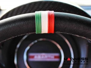 Steering Wheel Centering Band - Black italy - Italian Flag Design
